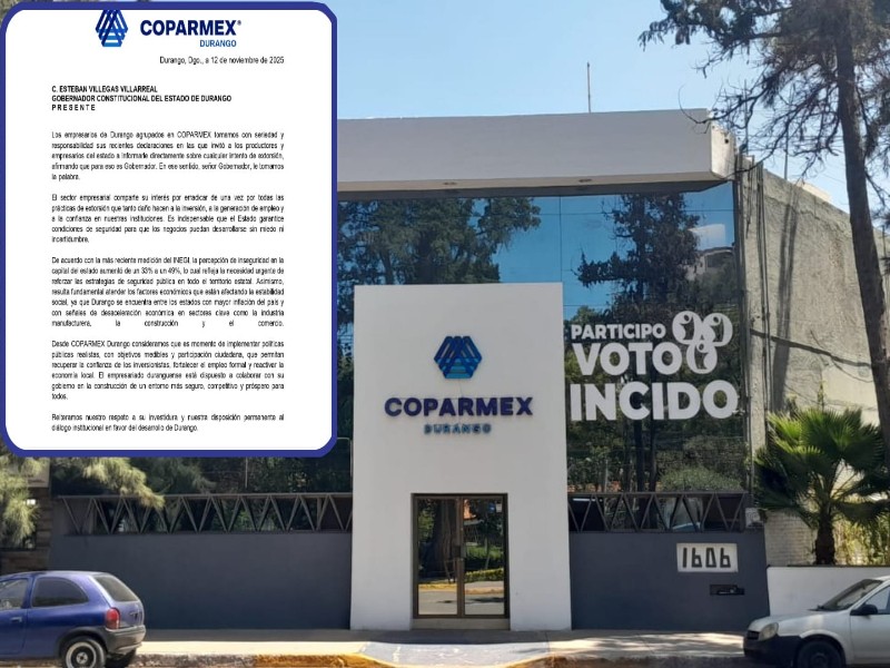 Secretario de Seguridad se dice sorprendido por postura de Coparmex