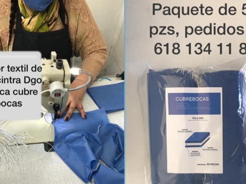 Sector textil de Durango trabaja en fabricación de cubrebocas