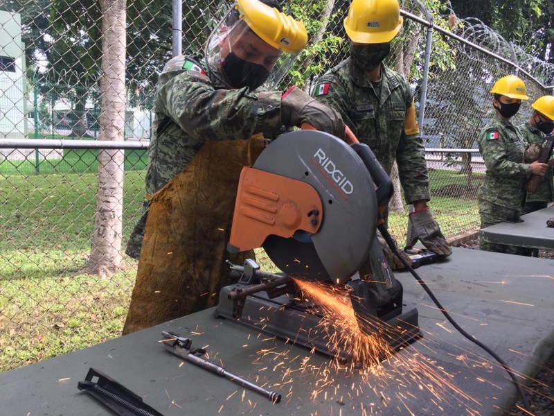 SEDENA destruye más de 300 armas en Tepic