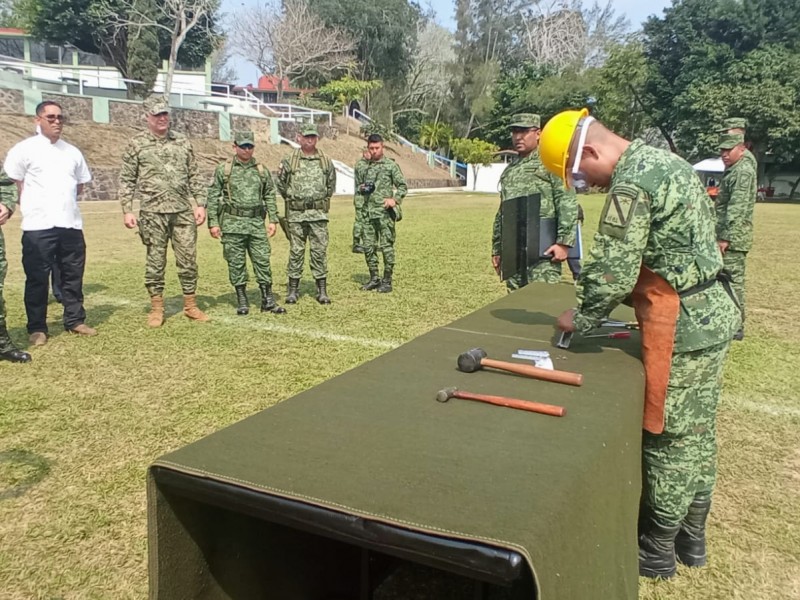 SEDENA Tuxpan realizó protocolo de destrucción de armas