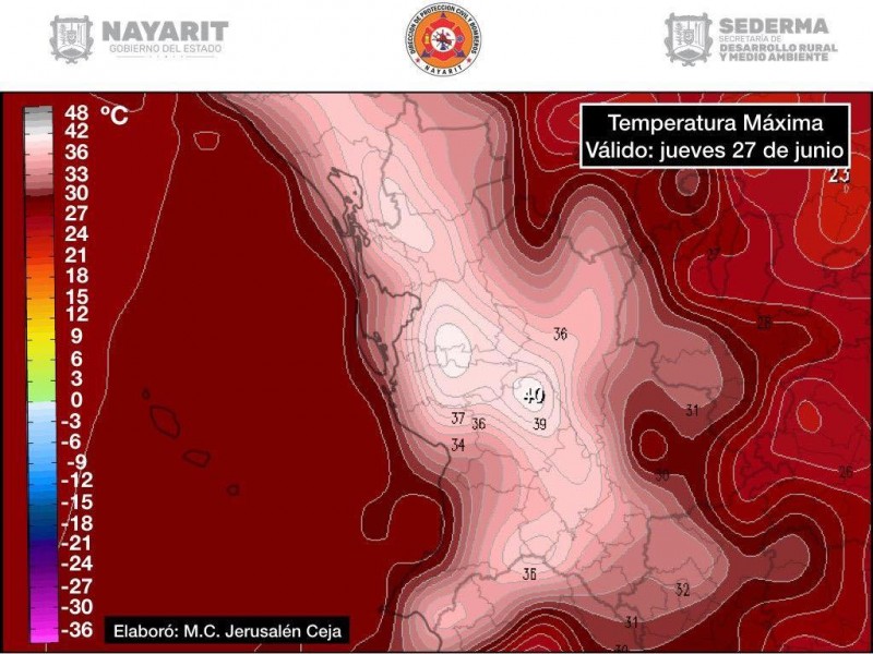 Seguirán las altas temperaturas en todo el estado