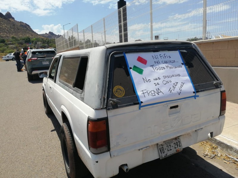 Segunda marcha contra AMLO en Guaymas