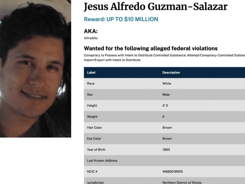 Segundo hijo del Chapo Guzmán dentro de los más buscados