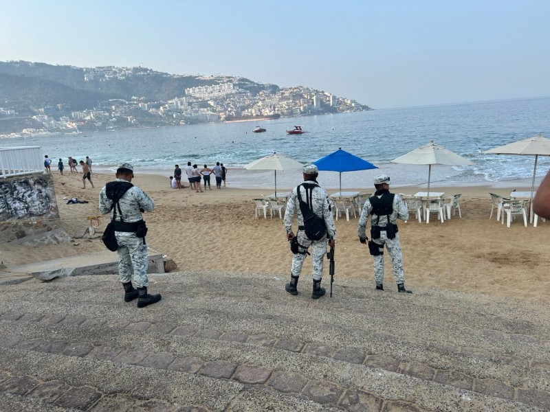 Seguridad de GN en playas de Acapulco