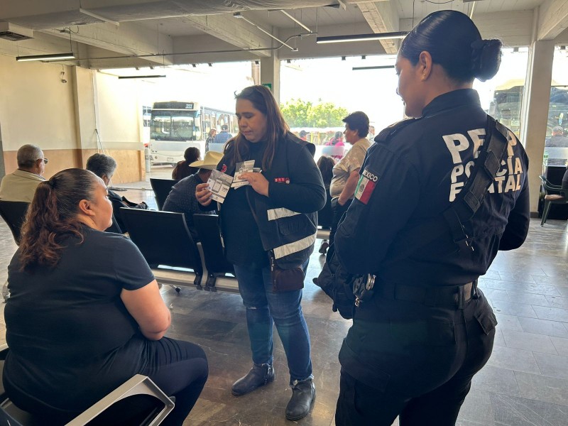 Seguridad Pública instala módulos de atención en centrales de autobuses