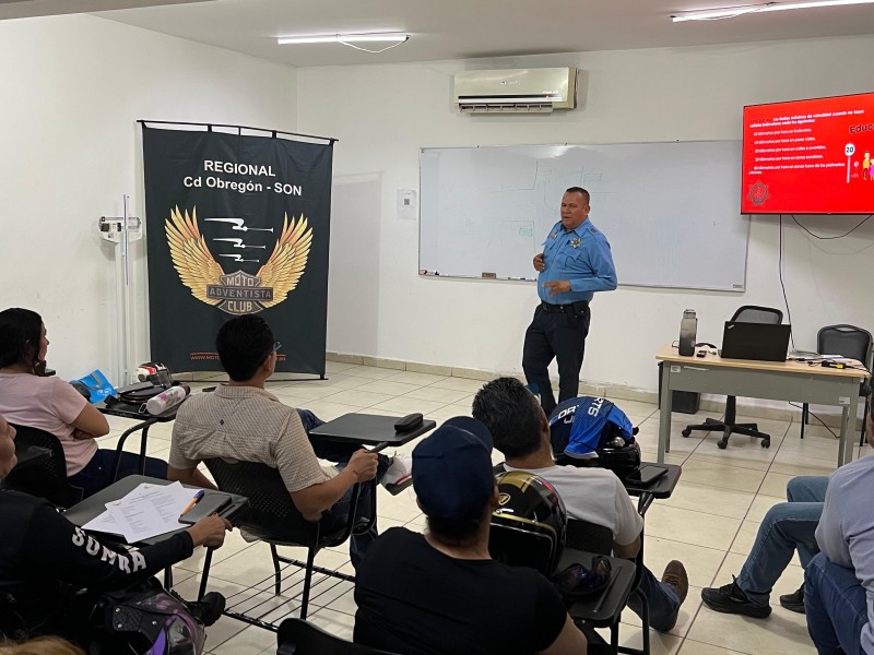 Seguridad Pública realiza curso de vialidad para motociclistas