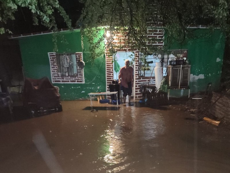 Seis casas dañadas y árboles caídos tras fuertes lluvias en El Fuerte