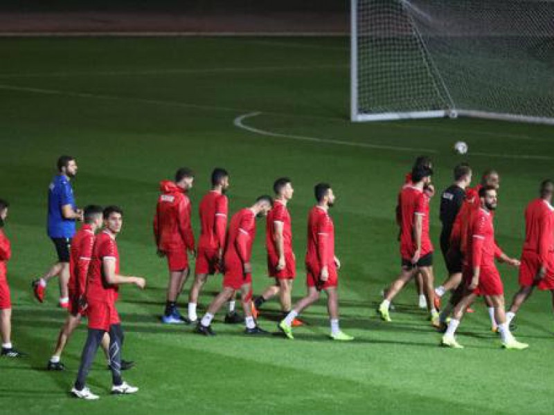 Selección Palestina futbol entrena con estrés