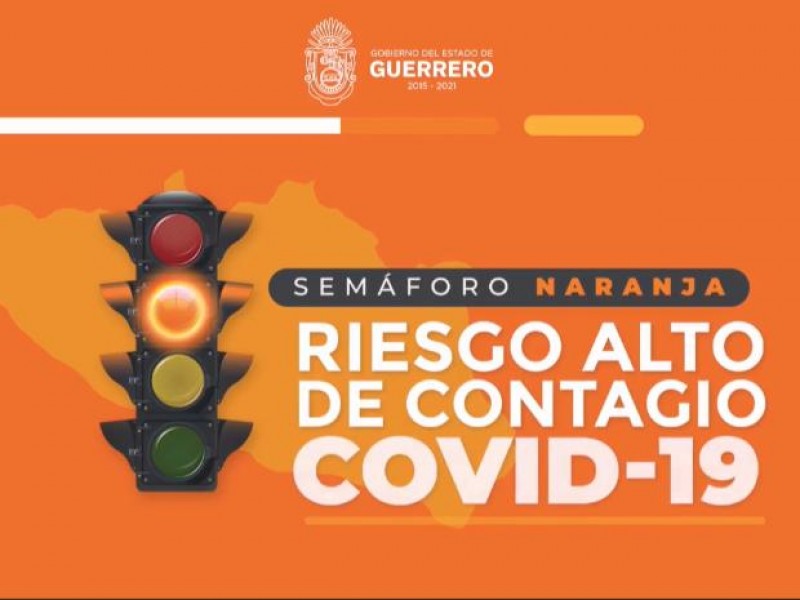 Semáforo naranja en Guerrero permanecerá hasta el 25 de octubre