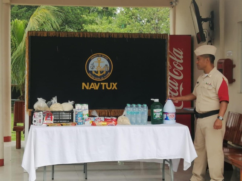 SEMAR continúa con centro de acopio en Tuxpan