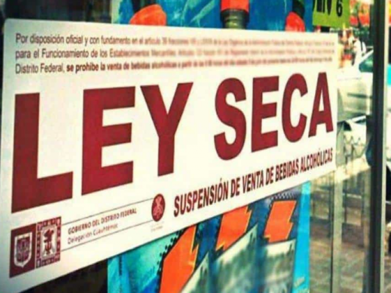 Serán 48 horas de Ley Seca por elecciones