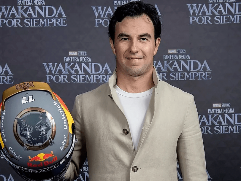 Sergio Pérez usará casco inspirado en Black Phanter