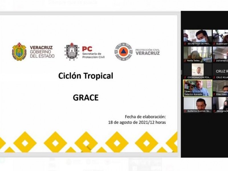 Sesiona Comité Estatal de Emergencias ante llegada del huracán Grace