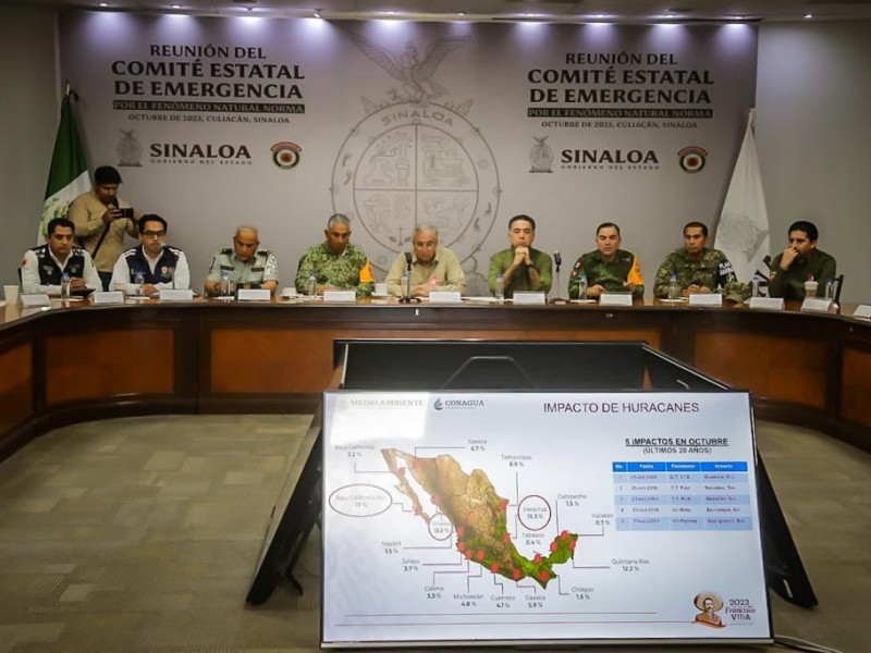 Sesiona Consejo Estatal de Protección Civil por llegada de Norma