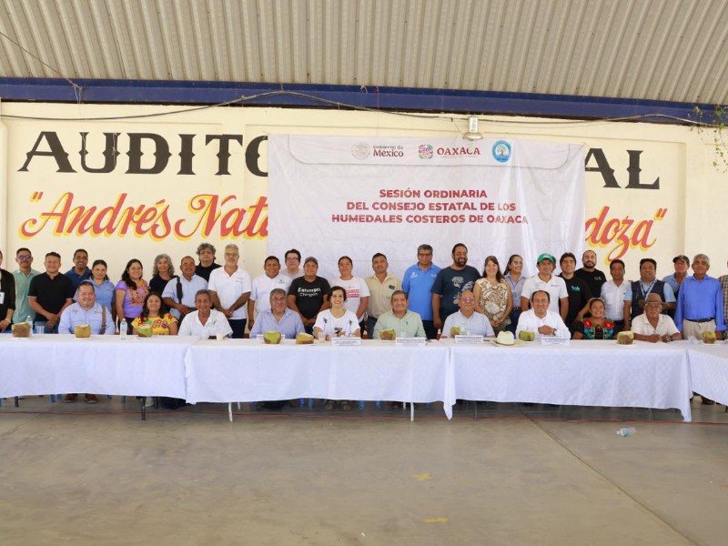 Sesiona el Consejo Estatal de Humedales Costeros de Oaxaca