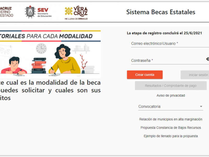 SEV lanza convocatoria para solicitud de becas