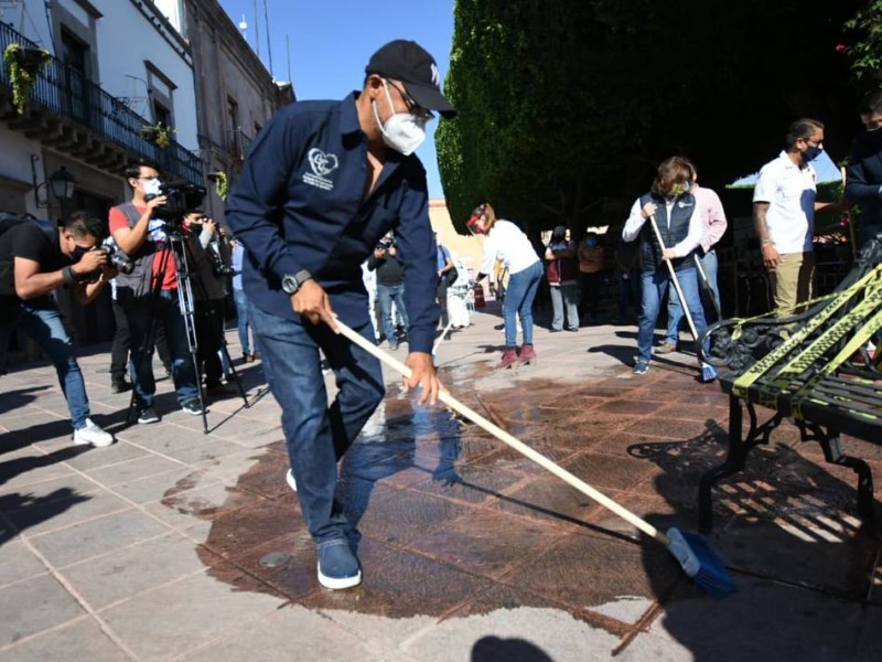 Sexta jornada de limpieza en el Centro este jueves