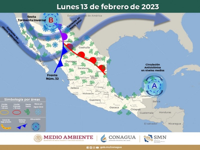 Sexta tormenta invernal afectaría noroeste, norte y sierra de Sonora