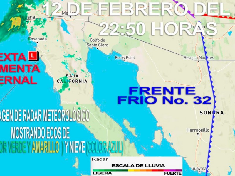 Sexta tormenta invernal afectaría noroeste, norte y sierra de Sonora