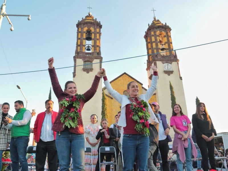 Sheinbaum llama a militantes de El Salto a sumar fuerza