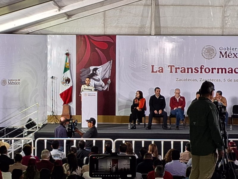 Sheinbaum presentó informe en Zacatecas