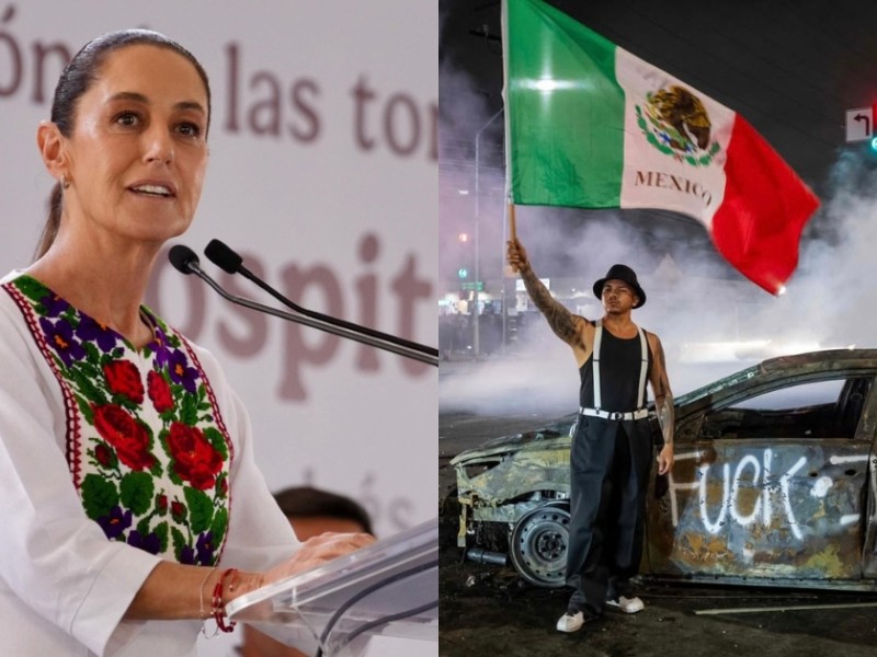 Sheinbaum rechaza haber alentado violentas protestas de migrantes en EU