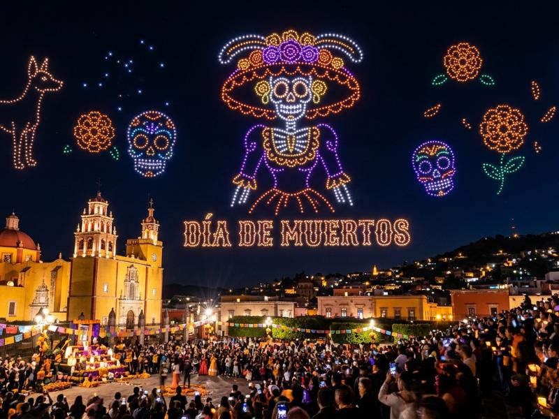 Show de drones gratis en Chapultepec por Día de Muertos
