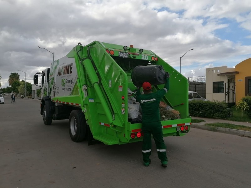 Sí habrá recolección de basura durante días santos