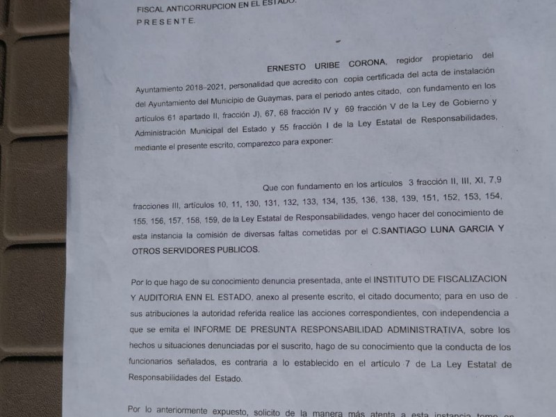 Sí hay denuncias de presunta corrupción en Sonora