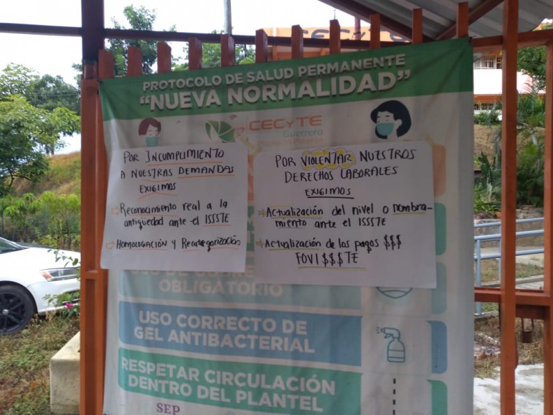 Sidececyteg, levanta paro en Petatlán; regularizan clases