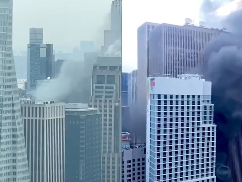 Siete heridos tras incendio cercano al Rockefeller Center, Nueva York