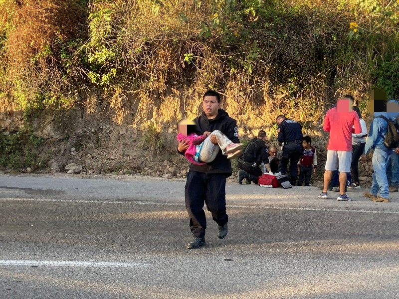 Siete lesionados deja accidente automovilístico en Libramiento de Tepic