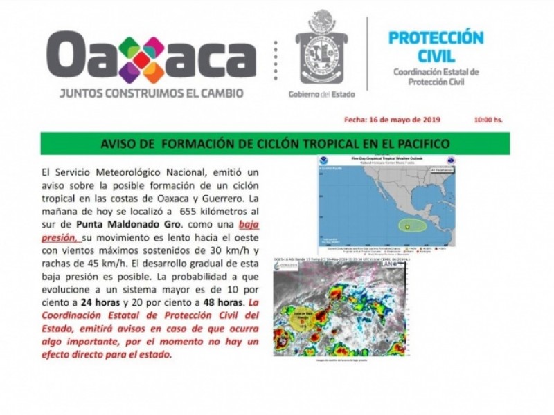 Sigue creciendo ciclón en Oaxaca