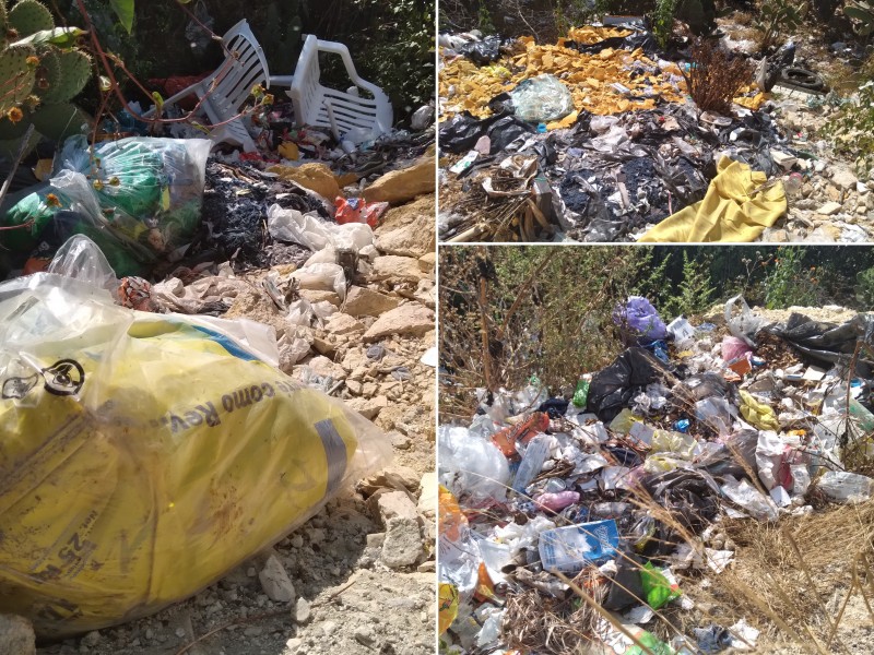 Sigue creciendo contaminación en entrada del relleno sanitario clausurado