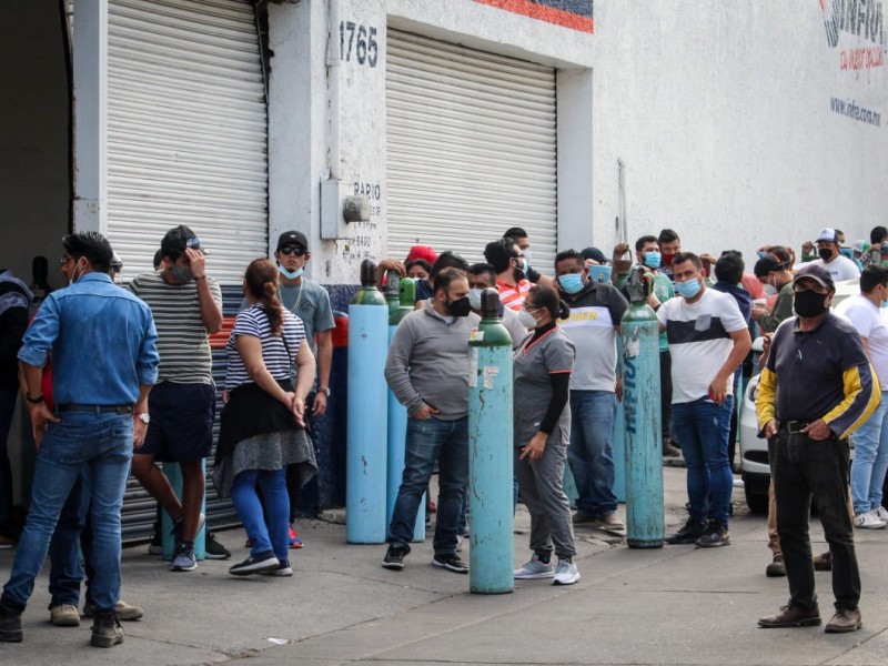 Sigue peregrinar por un tanque de oxígeno