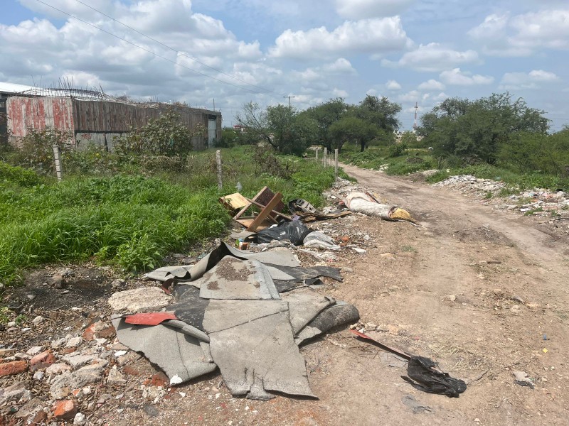 Siguen baldíos con basura en San Nicolás de los González