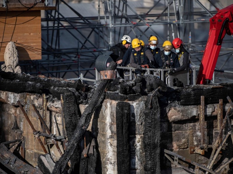 Siguen los trabajos de restauración de Notre Dame