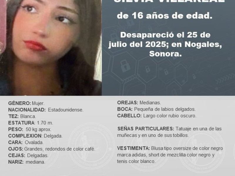 Desaparece menor de edad en Nogales, se activa Alerta Amber