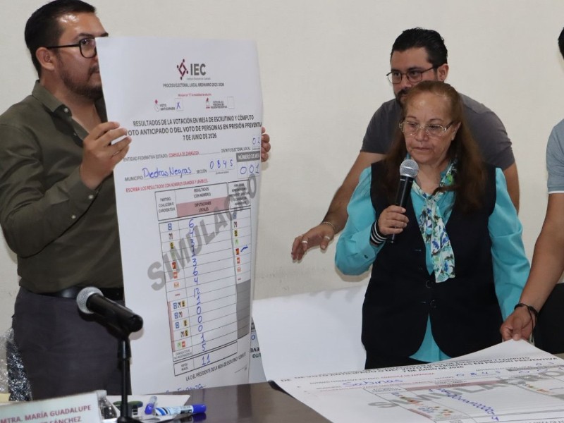 Simulacro en Coahuila prueba urna electrónica del Instituto Nacional Electoral