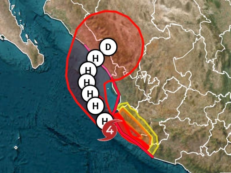 Simón baja a categoría 3; aumenta vigilancia para Sinaloa