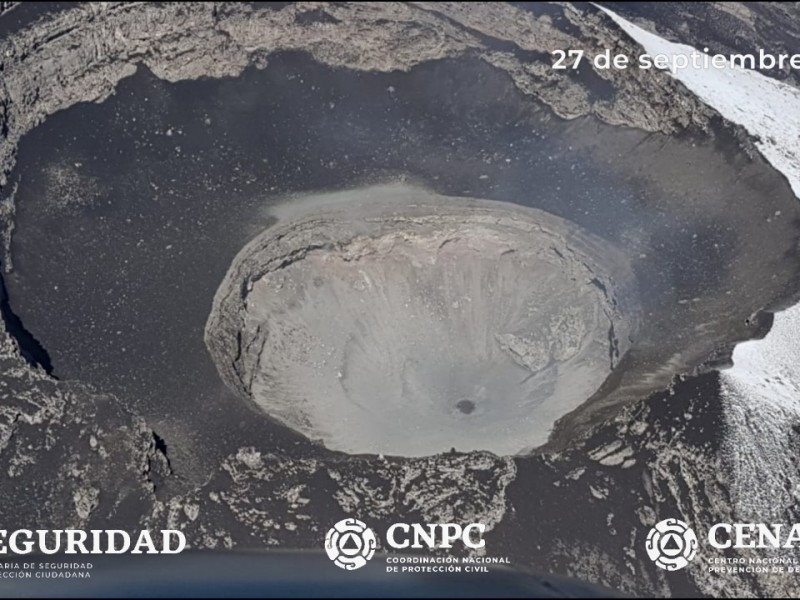 Sin cambios en el cráter del Popocatépetl