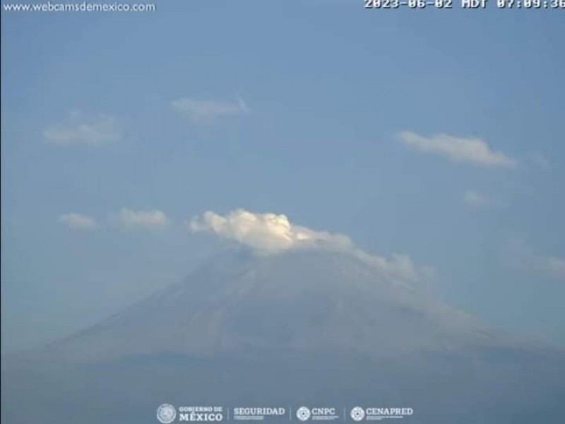 Sin cambios en semáforo de alerta del volcán Popocatépetl