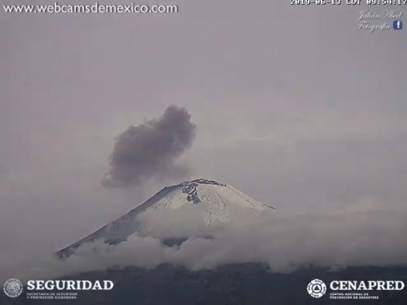 Sin cambios relevantes, actividad del Volcán Popocatépetl