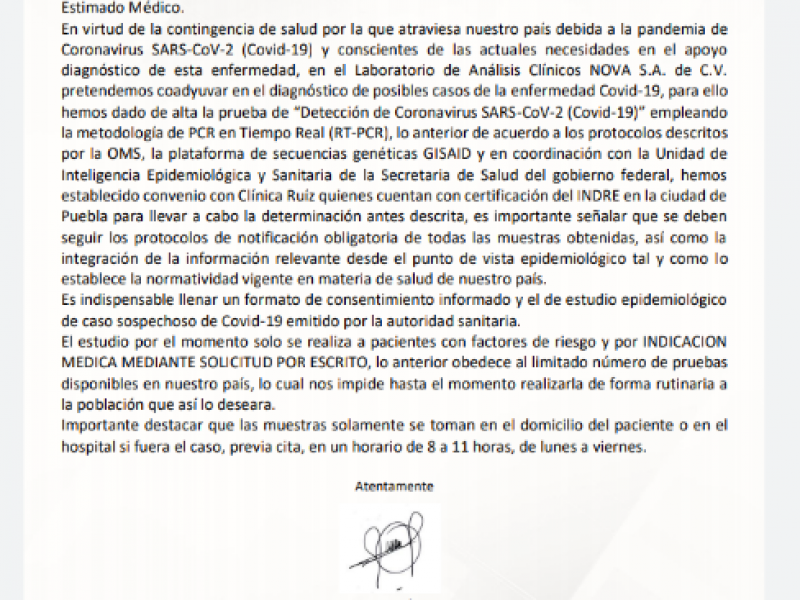 Sin confirmar SSA apoyo de laboratorios locales ante COVID-19