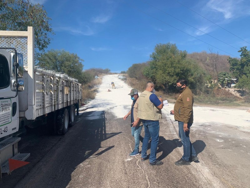 Sin daños por derrame de ácido fosfórico en El Fuerte