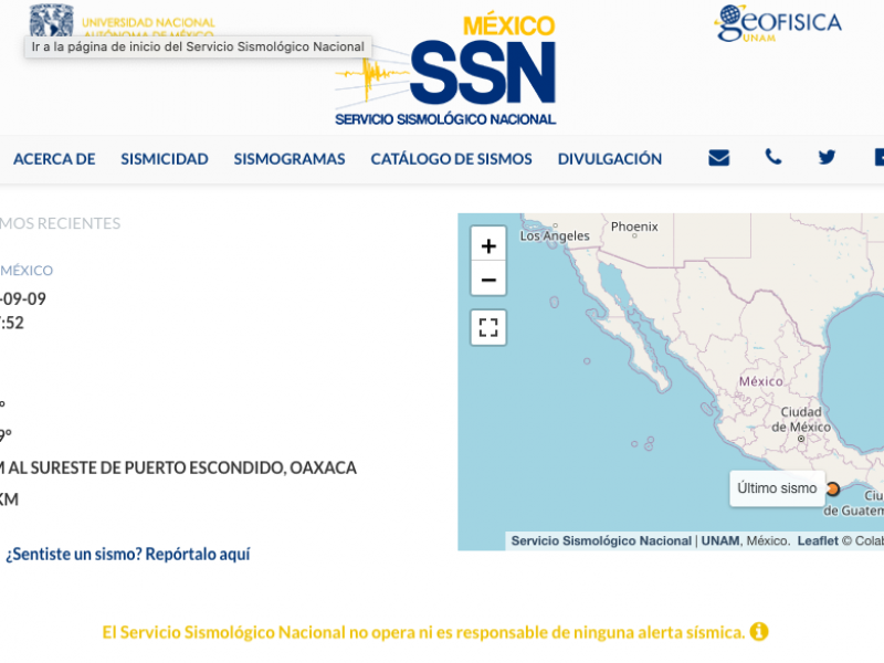 Sin daños tras cinco sismos en Oaxaca