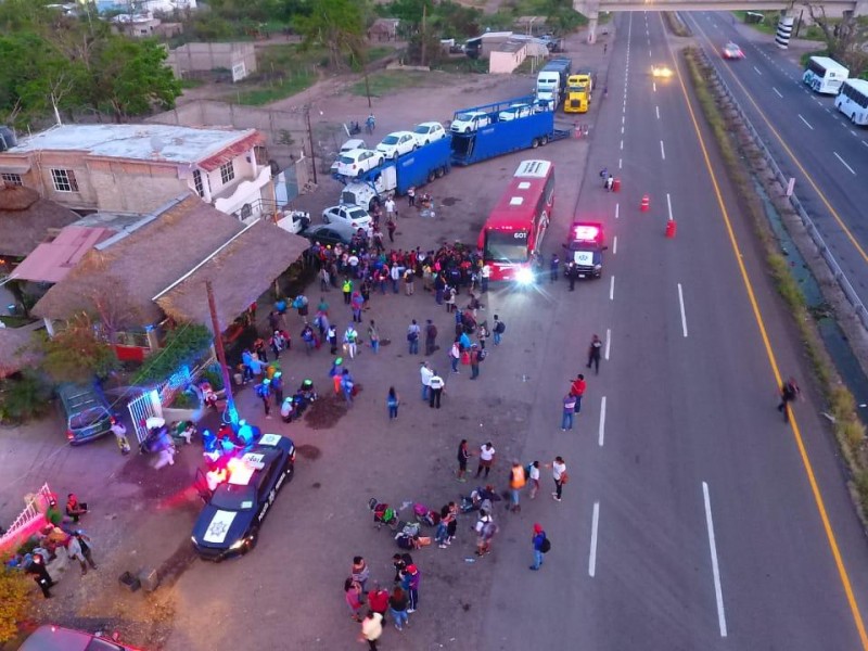 Sin incidentes durante el paso de migrantes