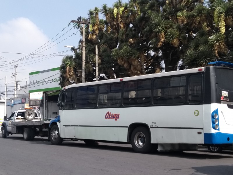 Sin operación 20% del transporte público