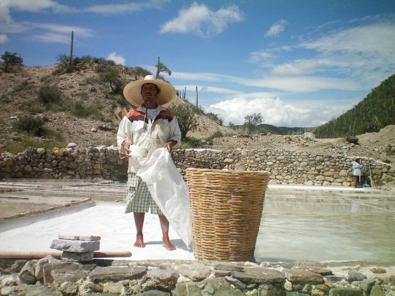 Sin parar la producción de sal en Zapotitlán