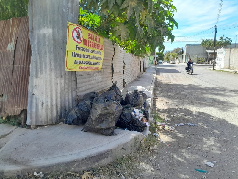 Sin recolección de basura Colosio y Tepeyac, amagan con manifestación